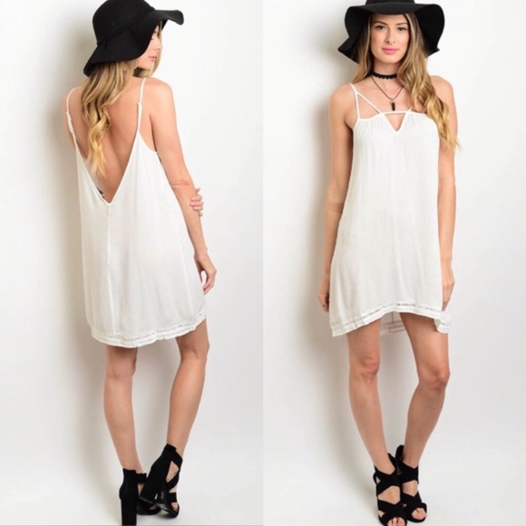 3/$15 CLEARANCE ✨Casual Chic Dress (Ivory) - Picture 2 of 4